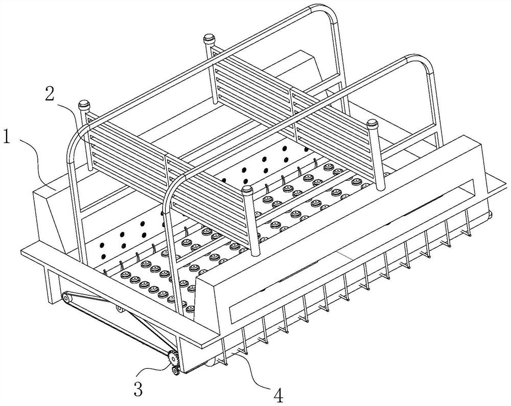 Hoof medicated bath device for animal husbandry veterinarians and use method