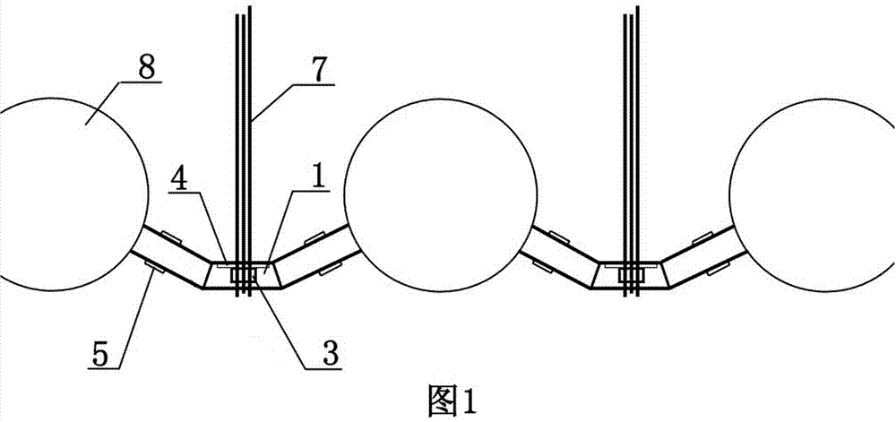 Pre-stressed anchor rod type steel internal support structure of continuous arched slope protection piles and construction method of pre-stressed anchor rod type steel internal support structure