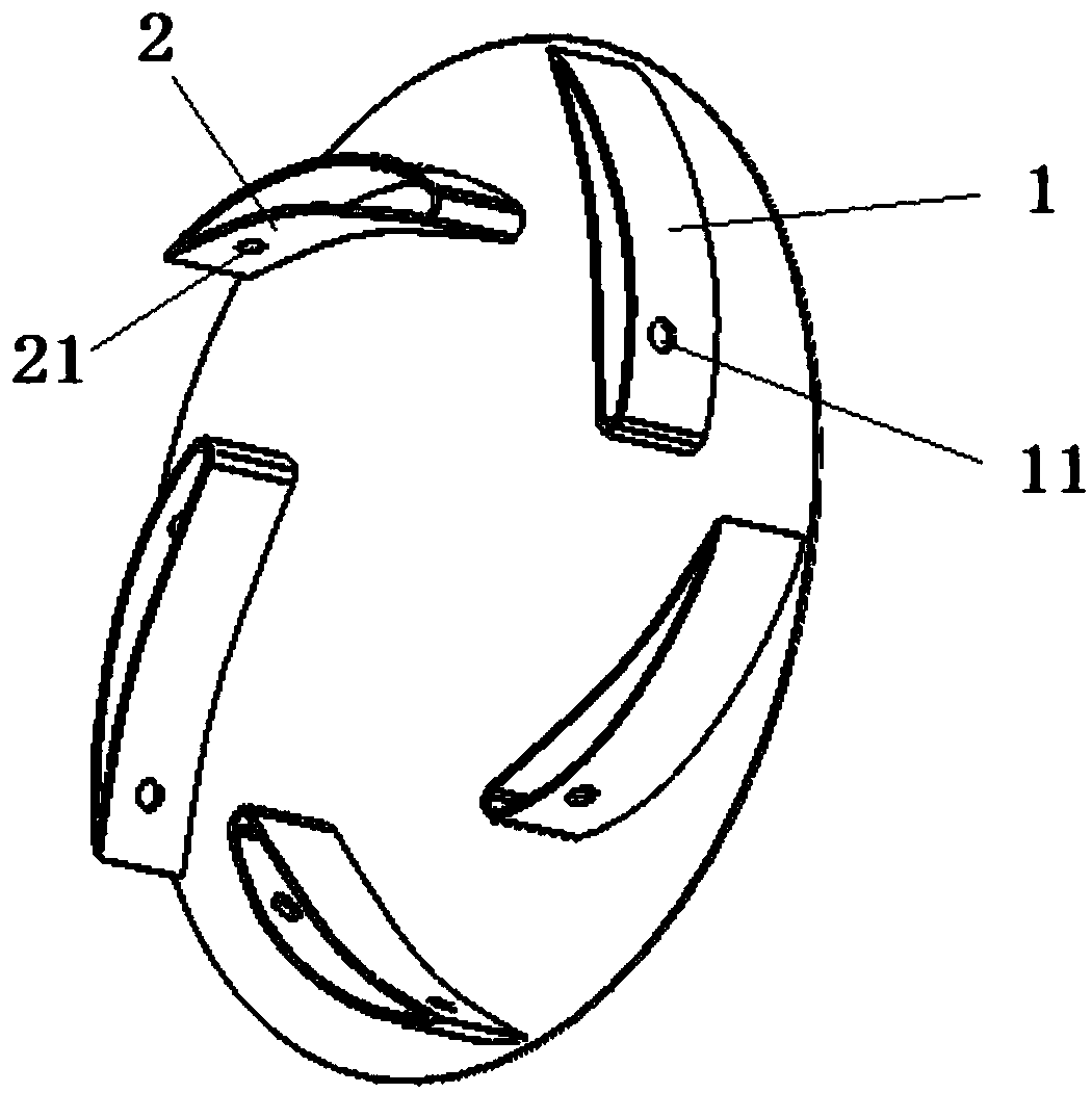 Centrifugal impeller and hollow blade thereof