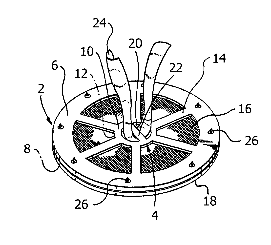 Hernia mesh support device