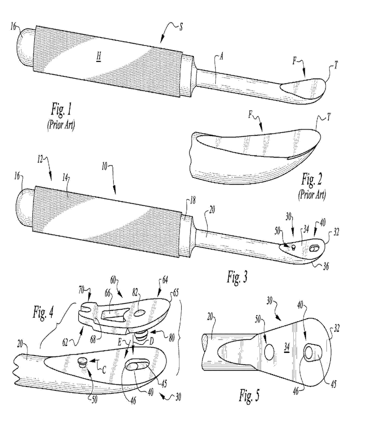 Surgical scraper with removeable blade and container therefor