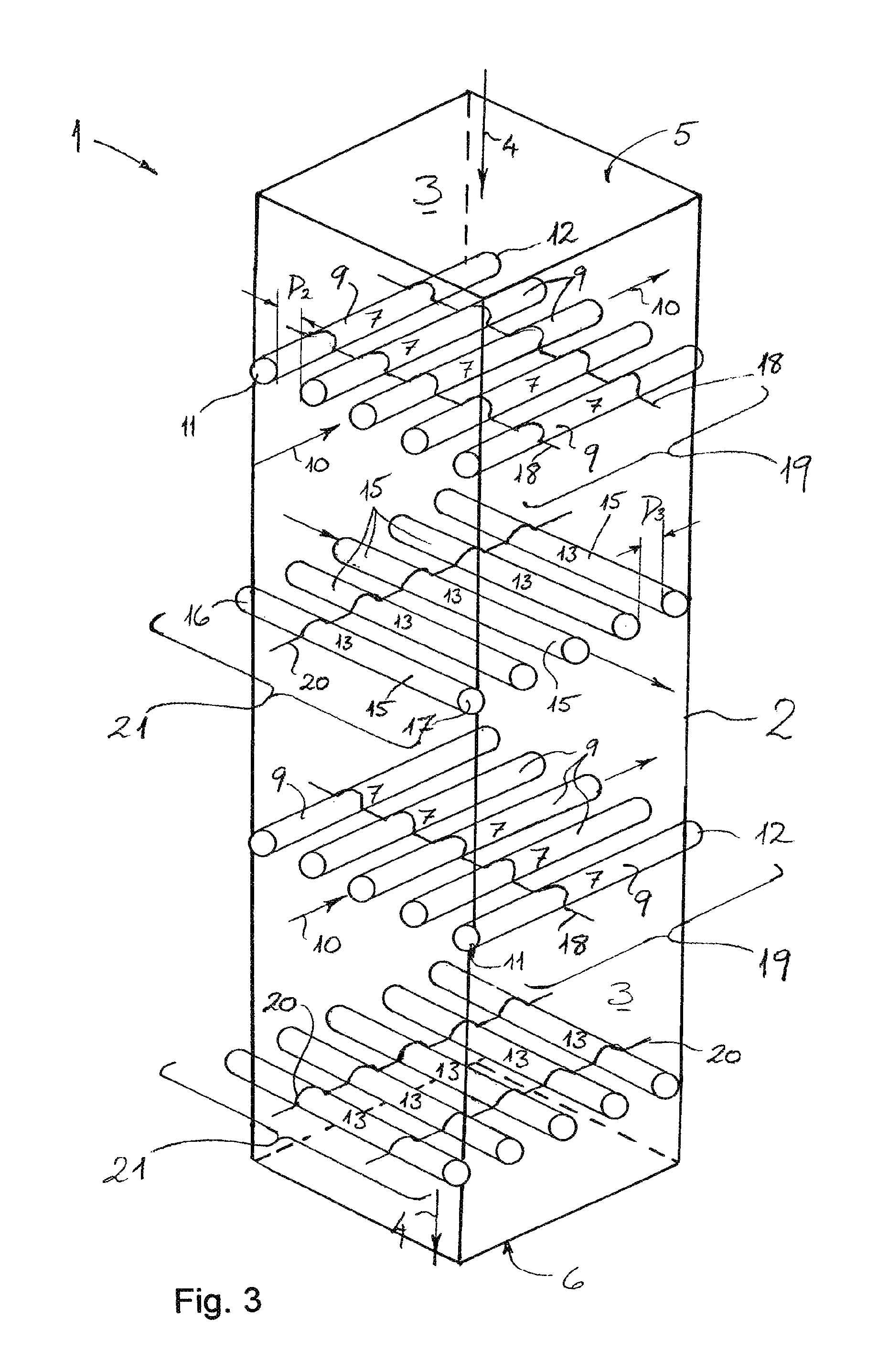 Device for the treatment of biological fluid