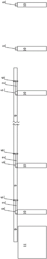 Limited space continuous hydraulic pushing control system and control method thereof