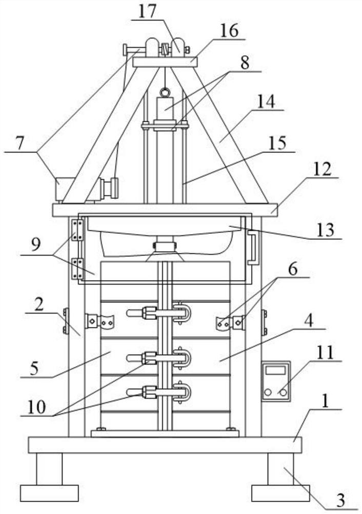 Pouring machine provided with protection mechanism and used for cement culvert pipe manufacturing and pouring method