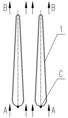 Heat exchange base tube for direct air-cooling condenser