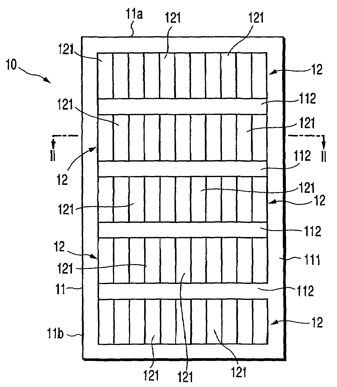 Thin-film solar cell module of see-through type