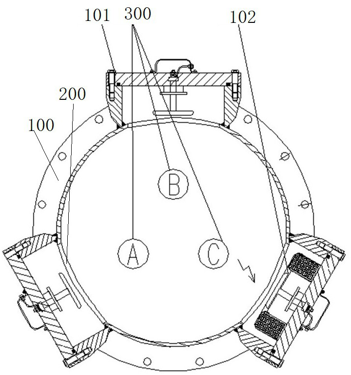 Electrified display device for GIS and GIS