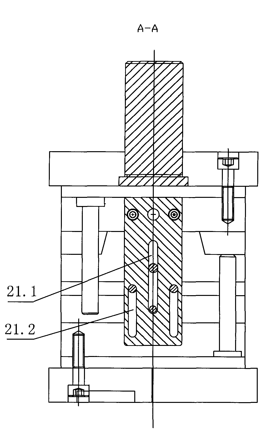 Cold extrusion mould for double-head pipe joint