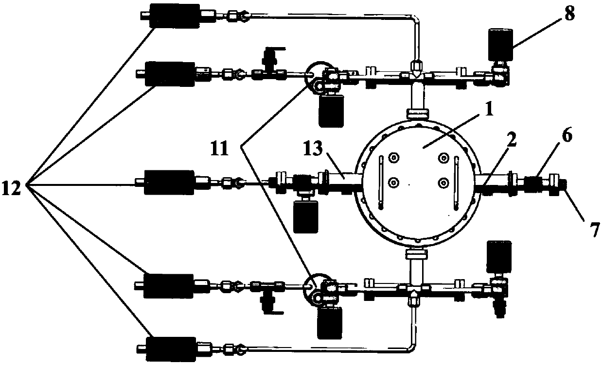 Ultrasonic fluidized atomic layer deposition device for fully dispersing and coating of micro-nanometer particles