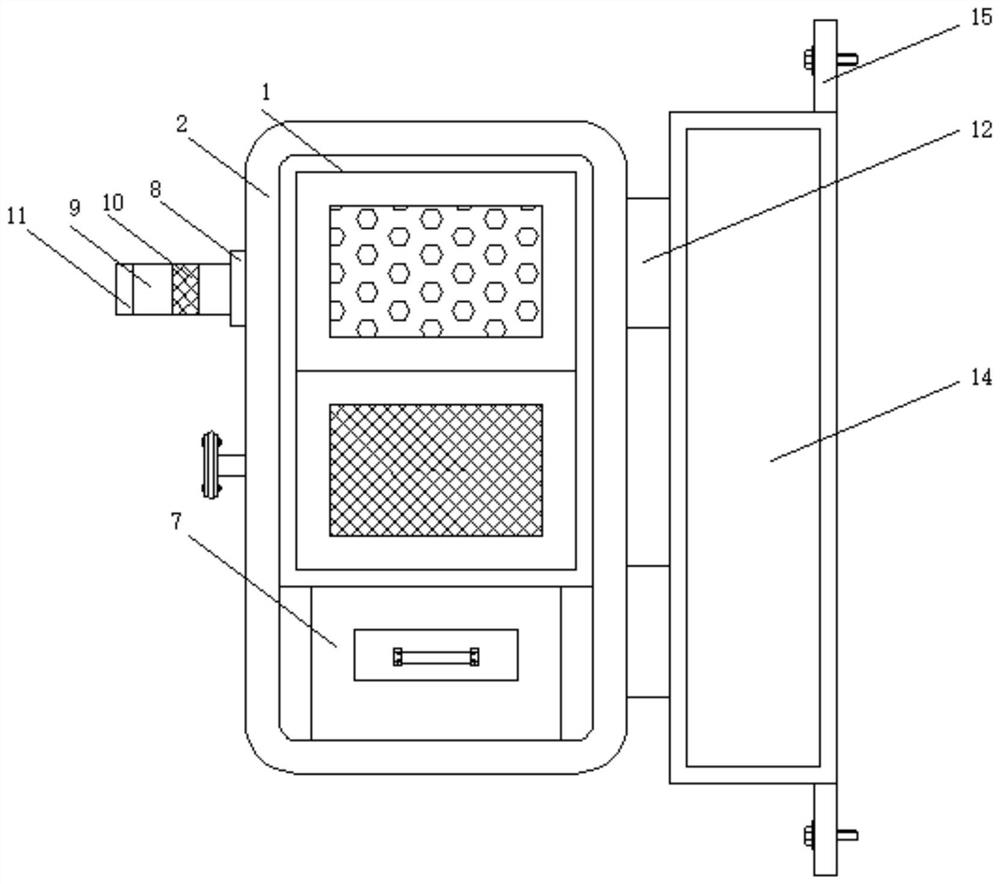 Built-in wall-mounted dust remover for graphite production