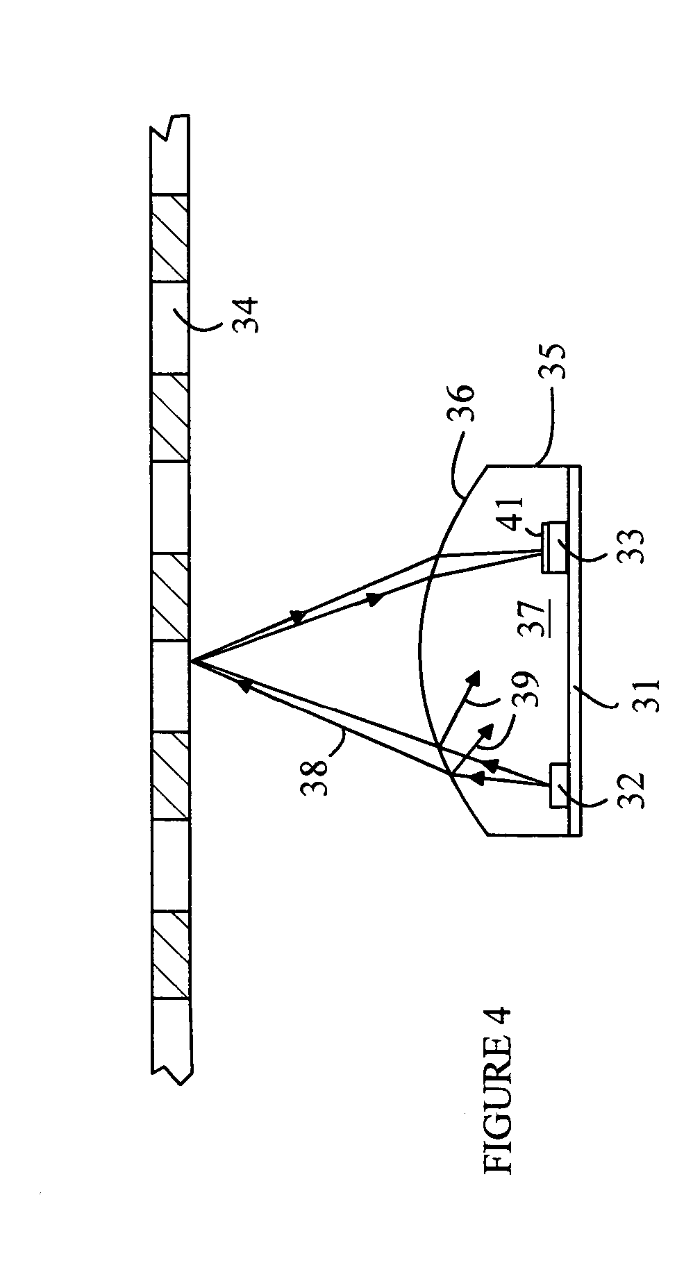 Reflective encoder with reduced background noise