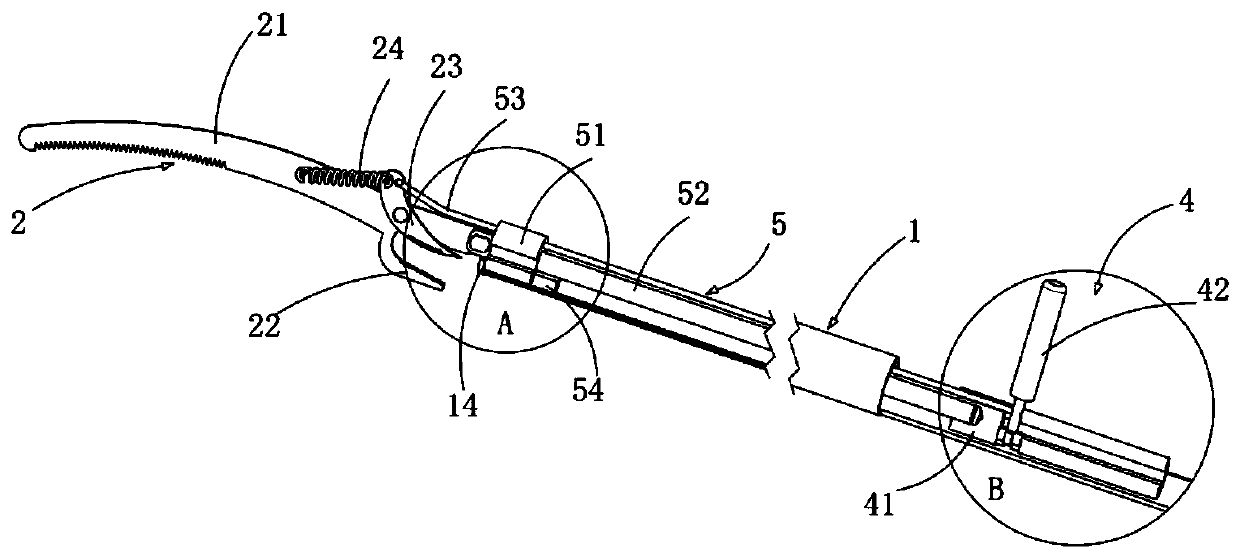 A retractable fast pruning device for garden