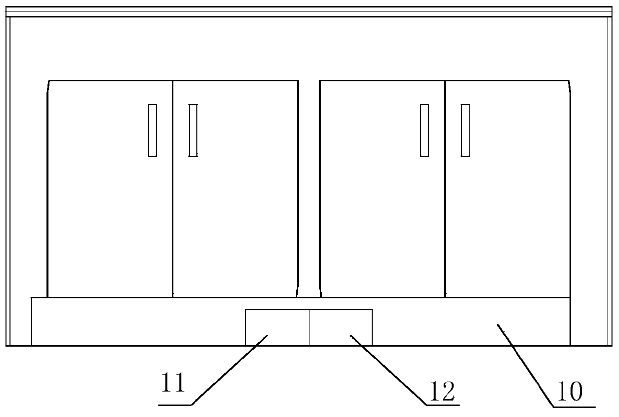 Fume hood opened and closed in perpendicular foot step type controlling mode