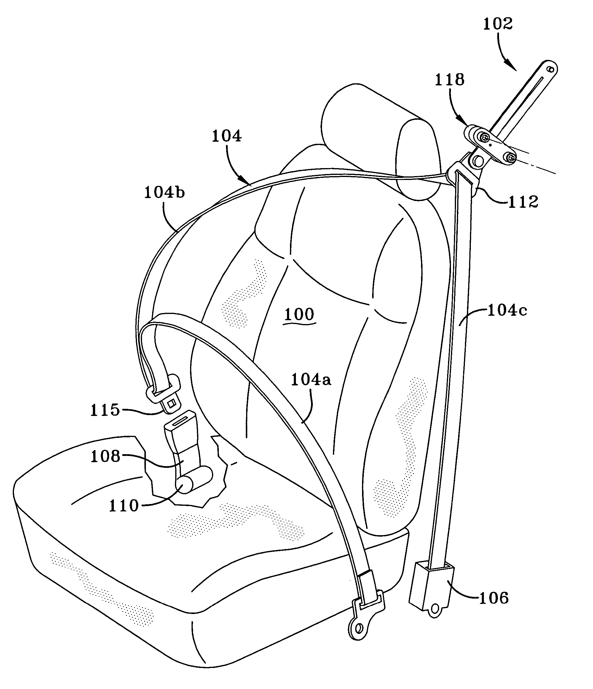 Load limiting structure for vehicle occupant restraint system