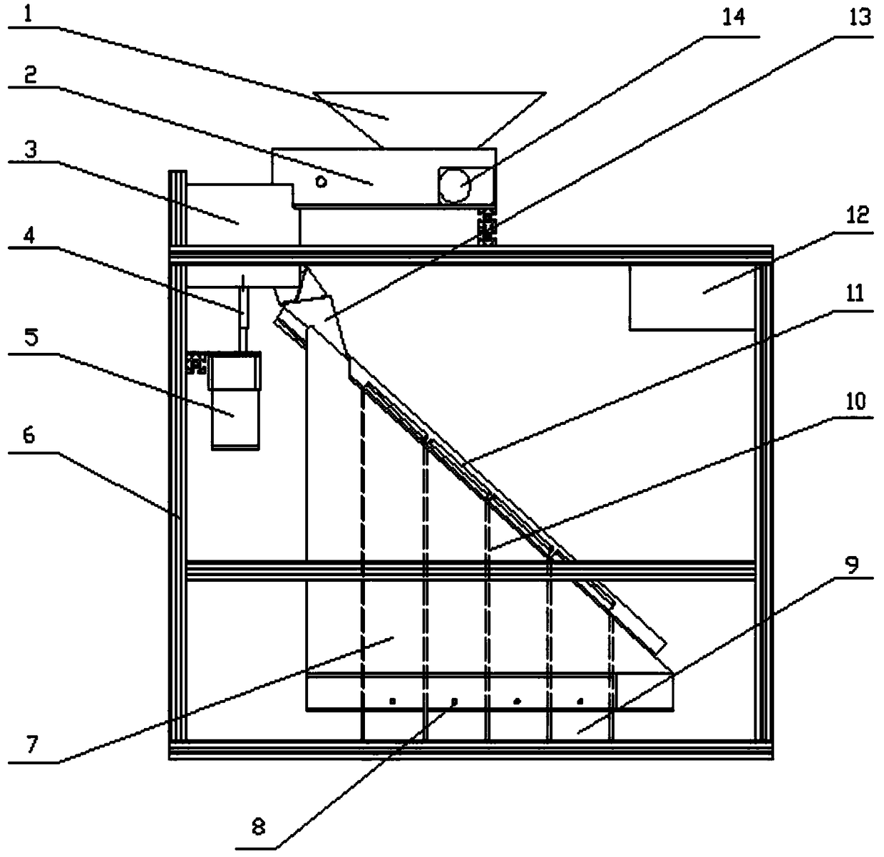 A wide and narrow slot type mass coin sorting device