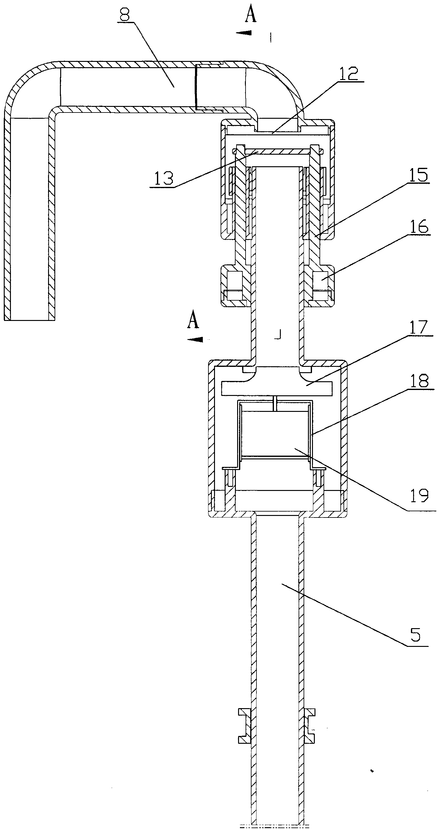 Water closet with deodorizing device