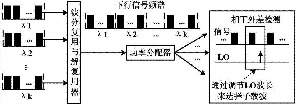 Coherent passive optical network system and signal transmitting and receiving method