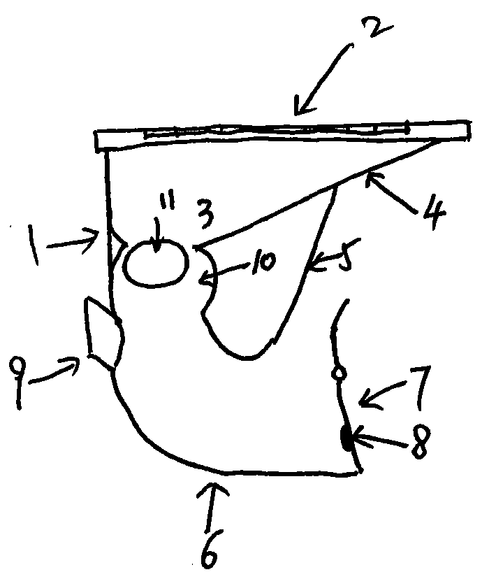 Eccentric floor drain