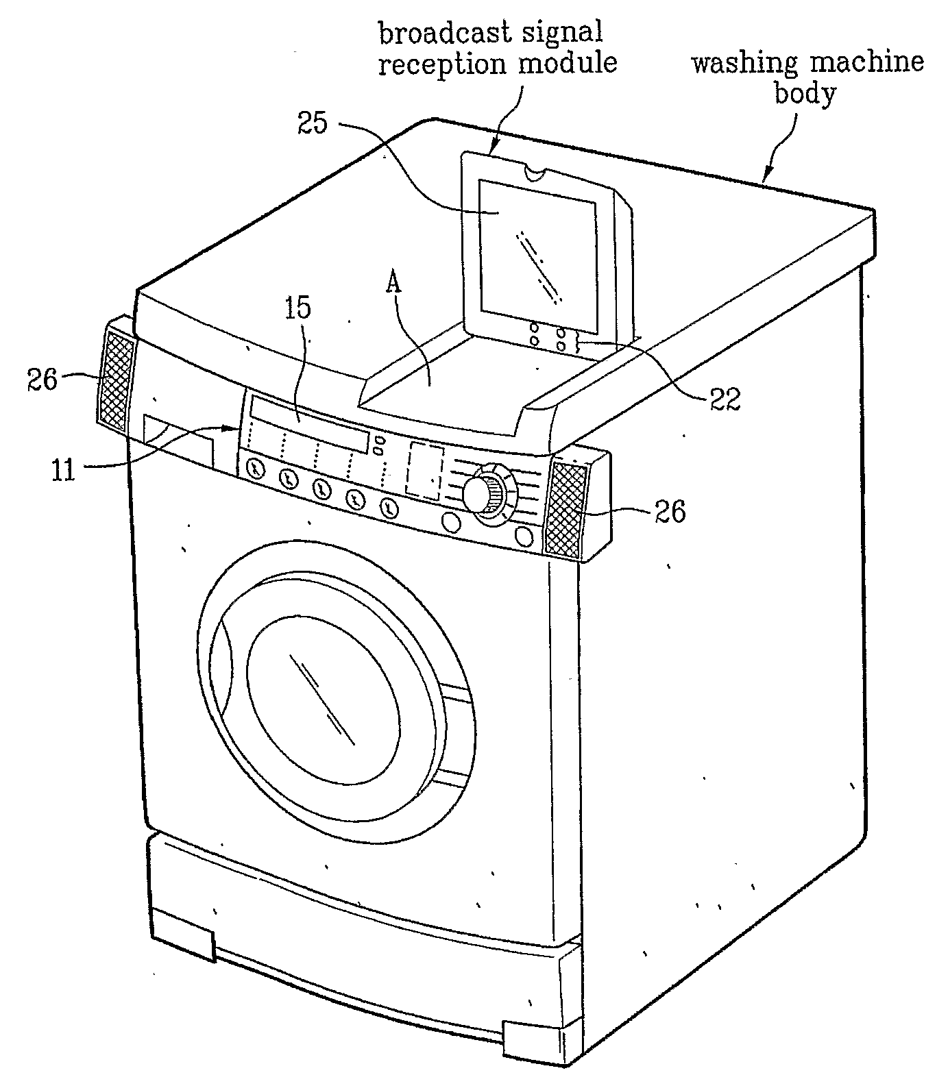 Washing Machine Having Broadcasting Receiver