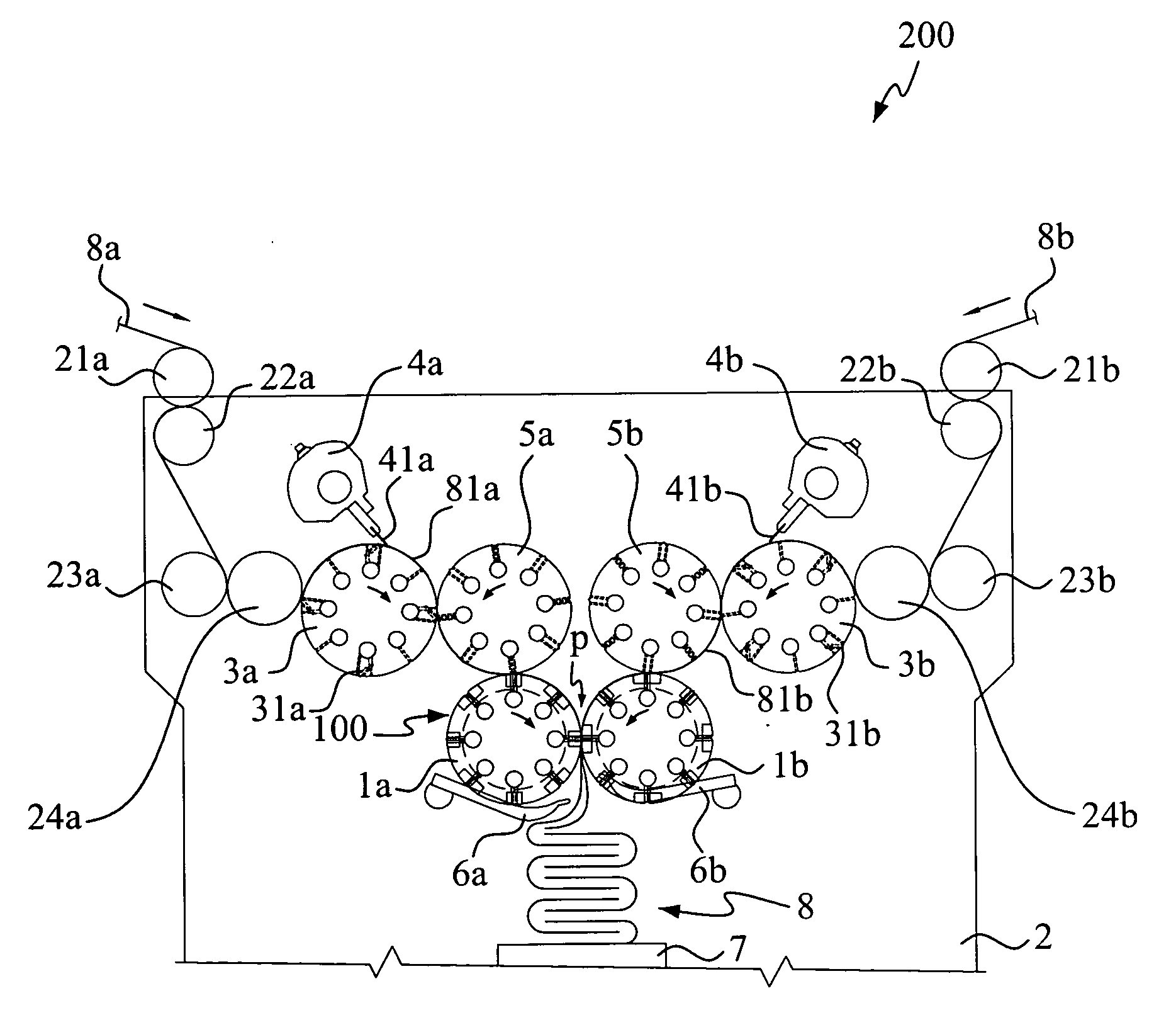 Mechanism and method for bonding paper sheets on interfolding machine