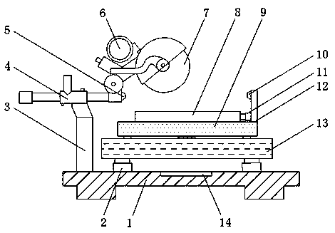 Cutting workbench convenient to adjust