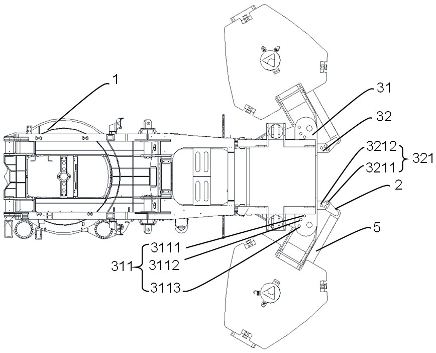 Balancing weight mechanism of engineering machinery, engineering machinery and shifting method of balancing weight mechanism