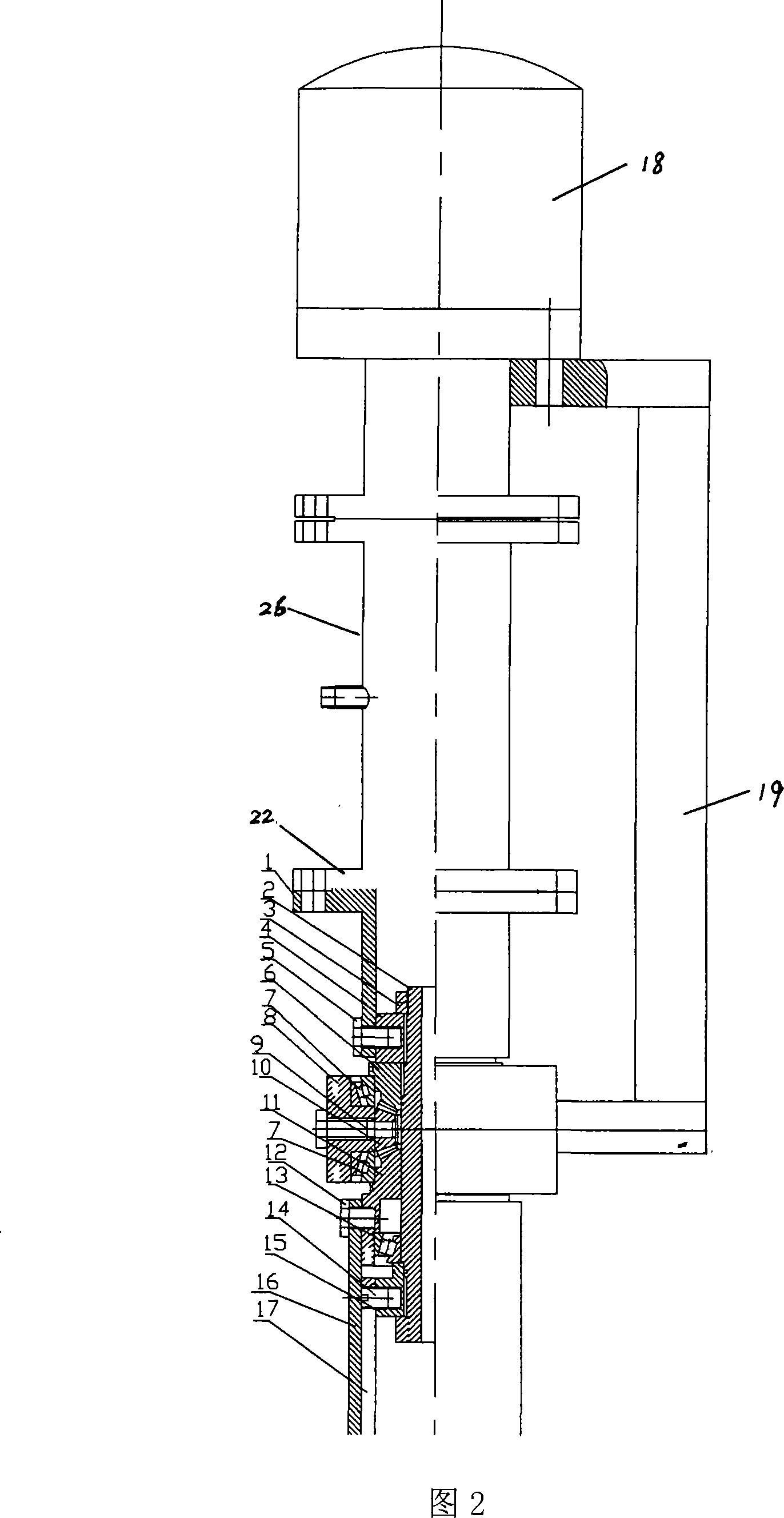 Single-power bidirectional drilling stirring pile machine