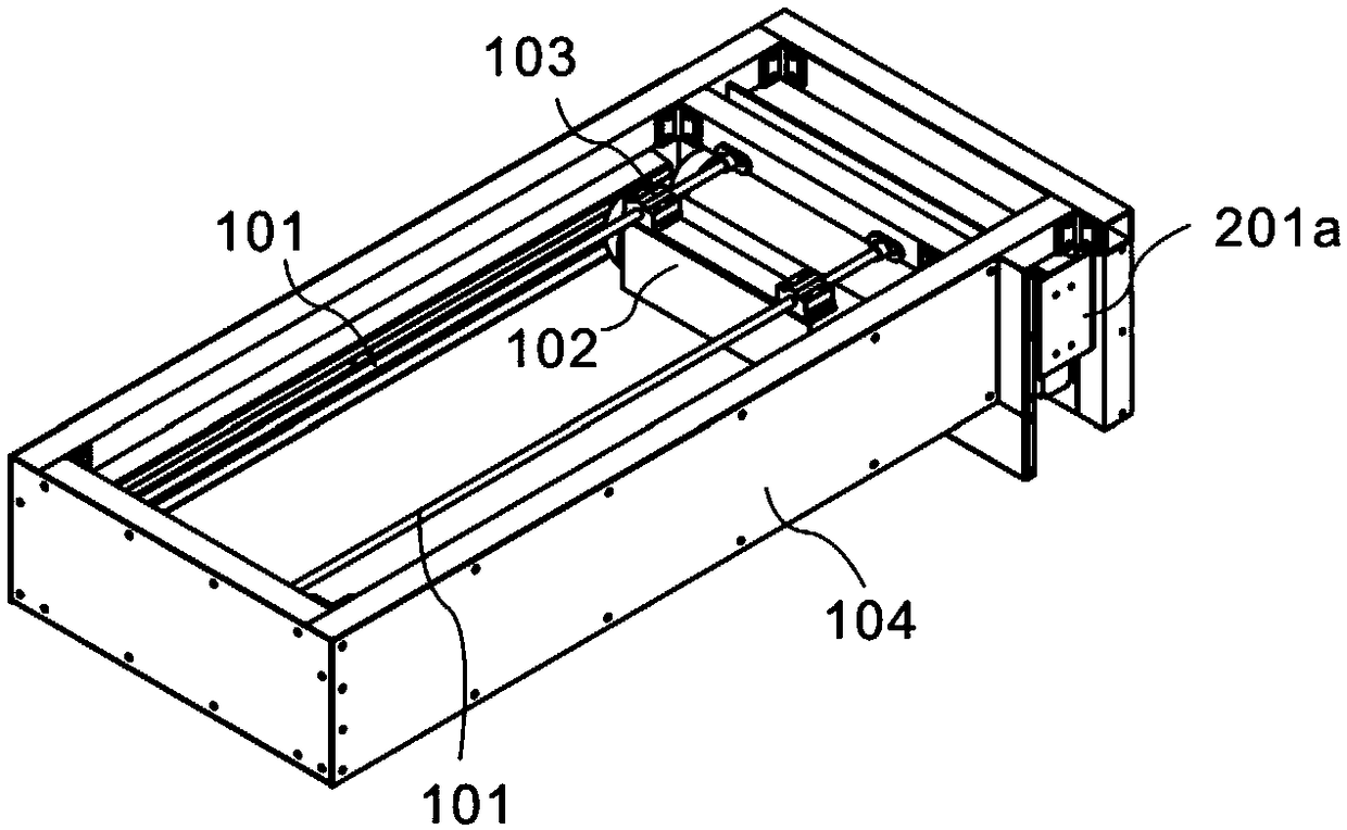 An electric guide rail type nuclear detection and delivery device