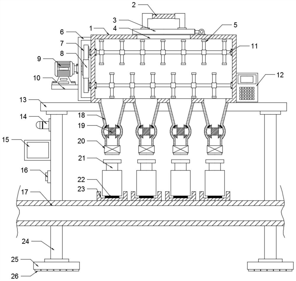 Pharmaceutical quantitative feeding metering device