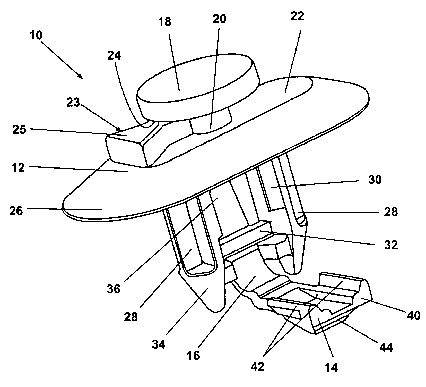 Self centering sill plate retainer with opposing wings