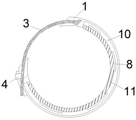 A circular steel structure column climbing structure