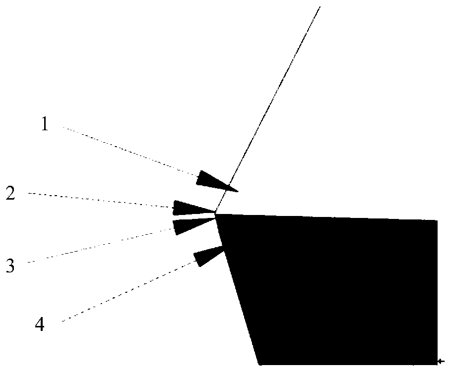 Micro-arc edge diamond cutter micro-notch control method based on mechanical grinding method