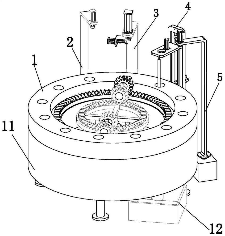 An electrode rod cleaning device for electrolytic aluminum