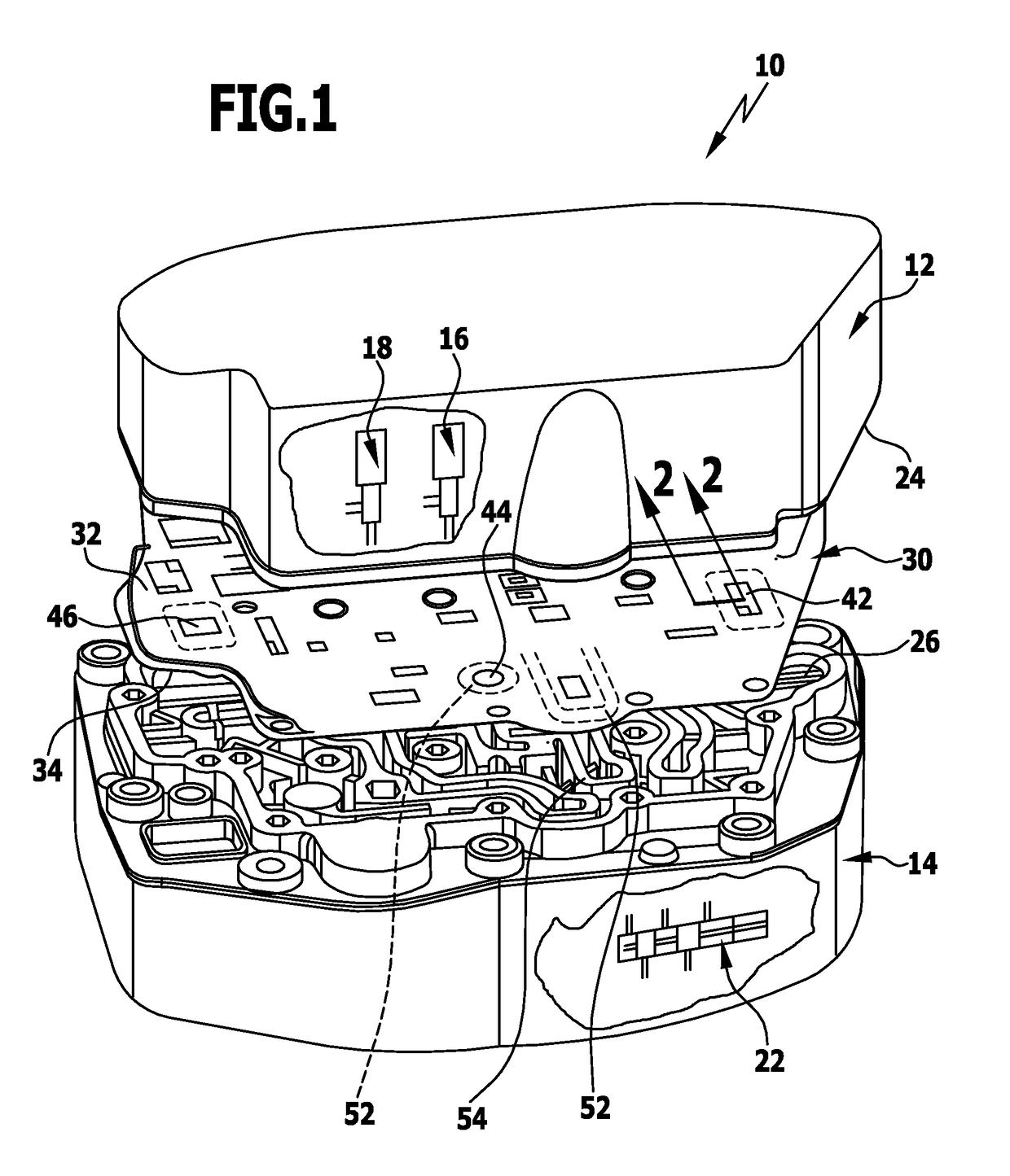 Intermediate plate and control unit for fluid operated consuming devices