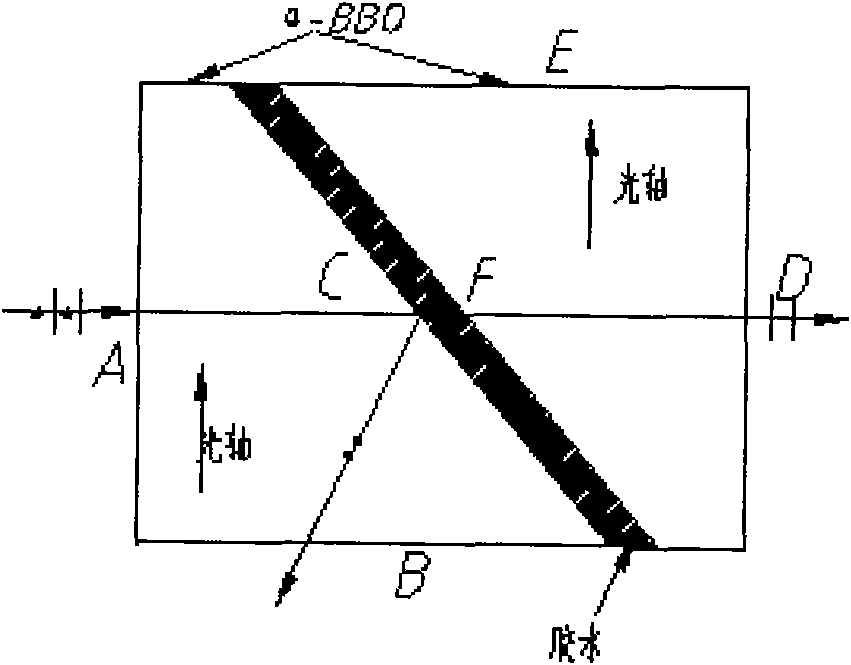 Alpha-BBO polarizing prism