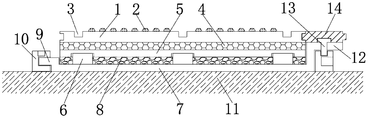 Deck covering plate with quick disassembly and assembly structure