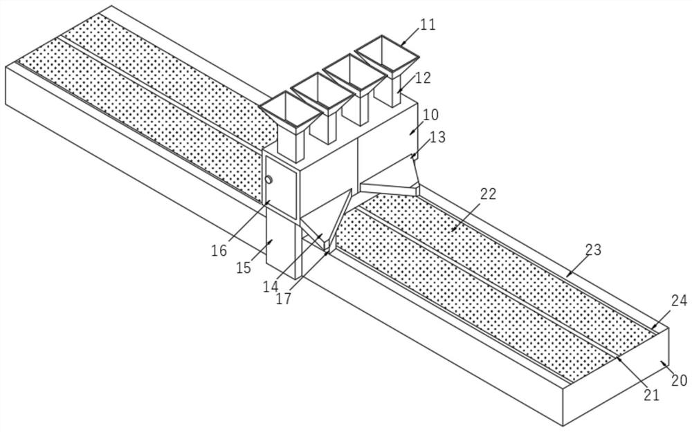 Bidirectional flow wetland rainwater purifying and recycling device and using method