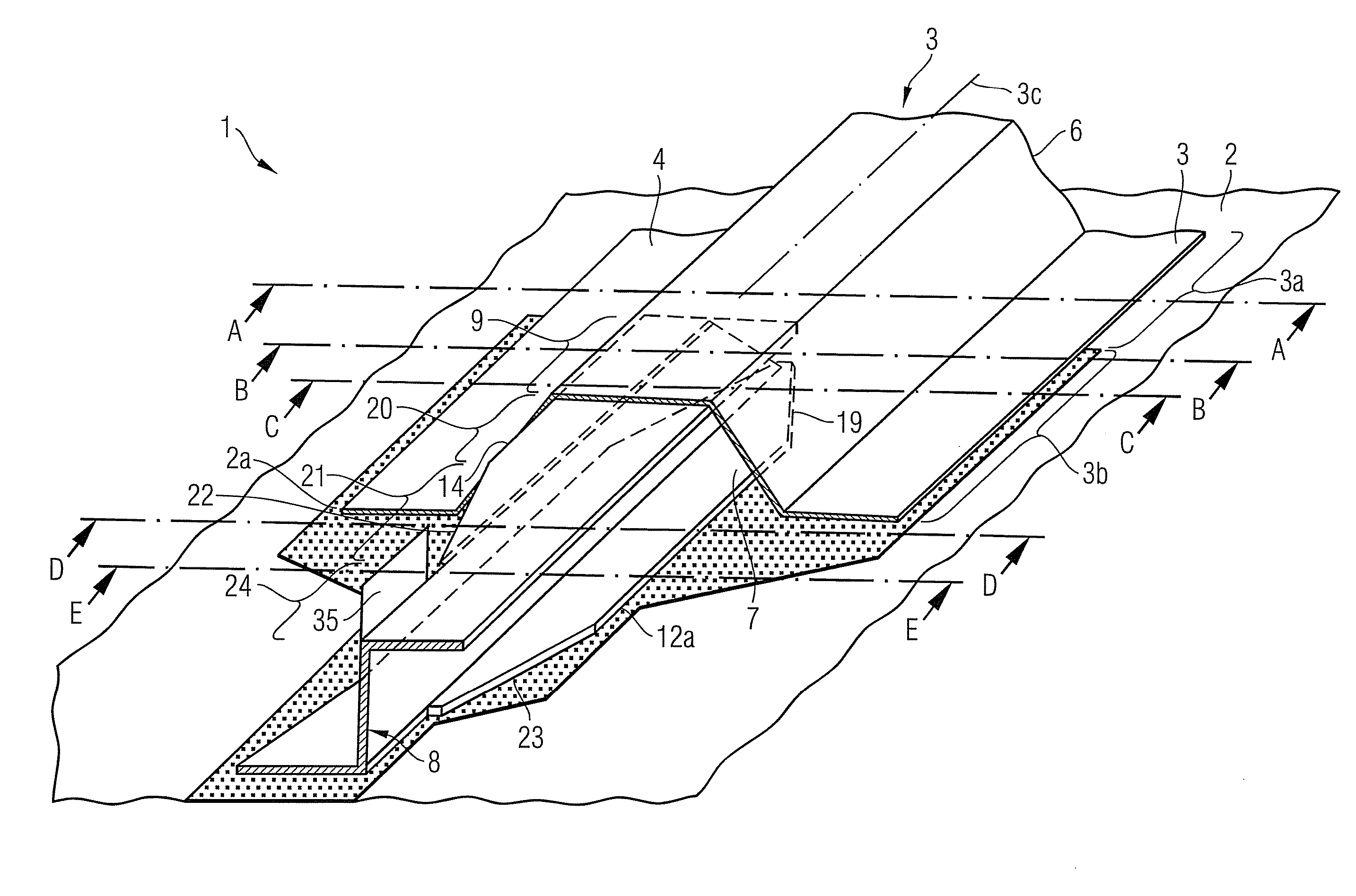 Composite and structure, particularly in the aerospace sector