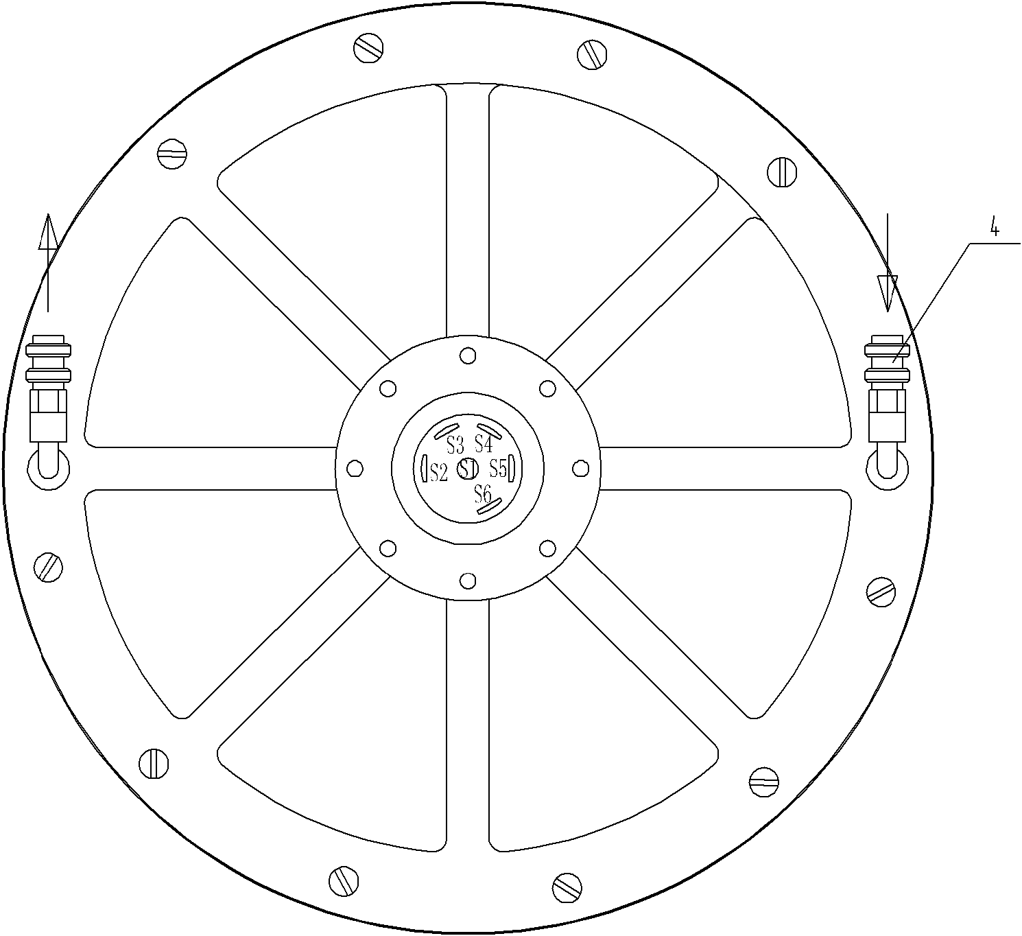 Radio frequency external electrode with variable electrode equivalent diameter, and radio frequency heat treatment device