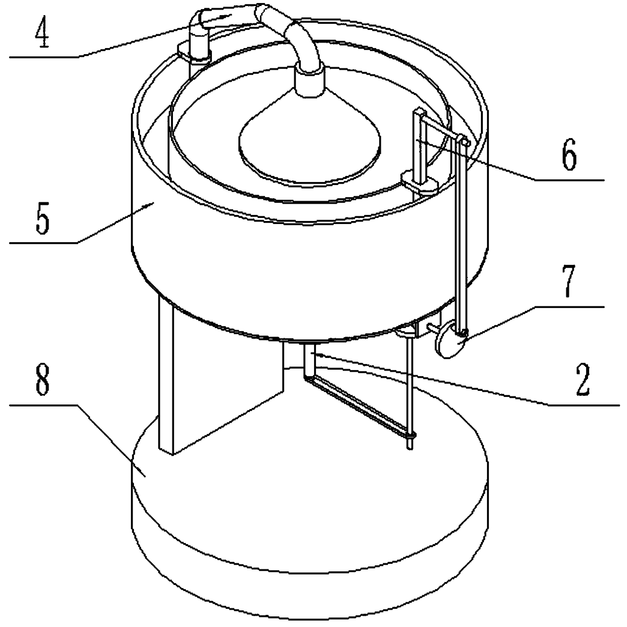 Smoke and dust removal device for rural garbage treatment