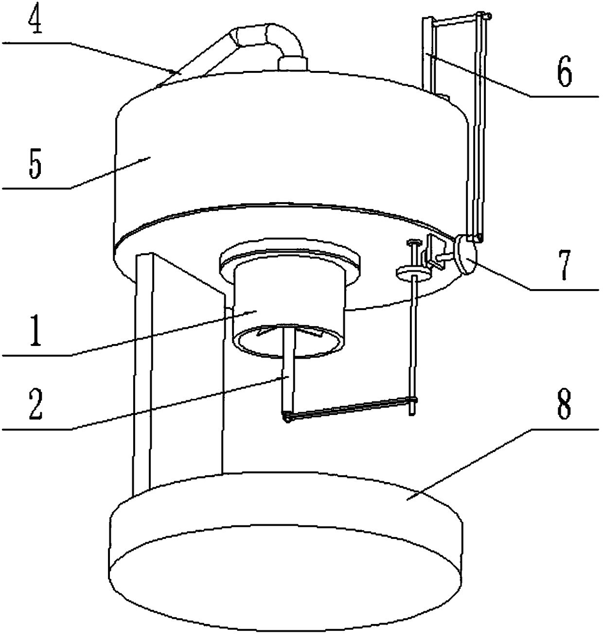 Smoke and dust removal device for rural garbage treatment