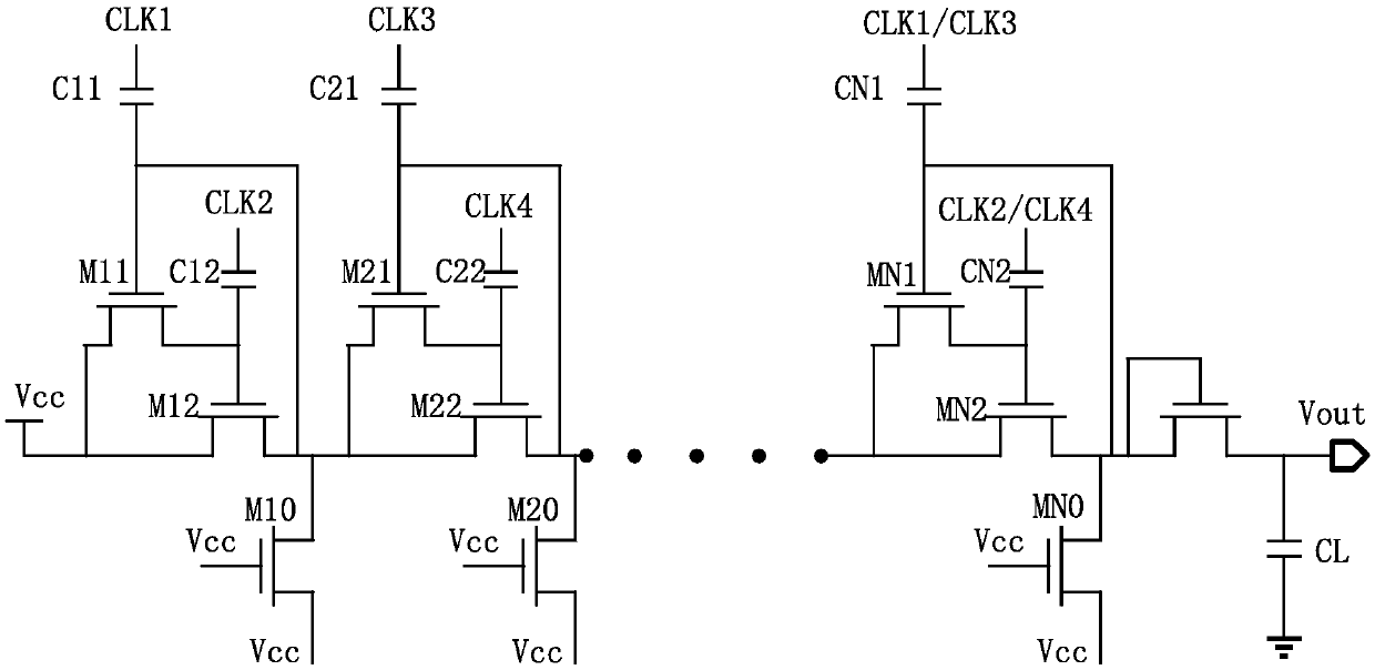 A charge pump and flas memory