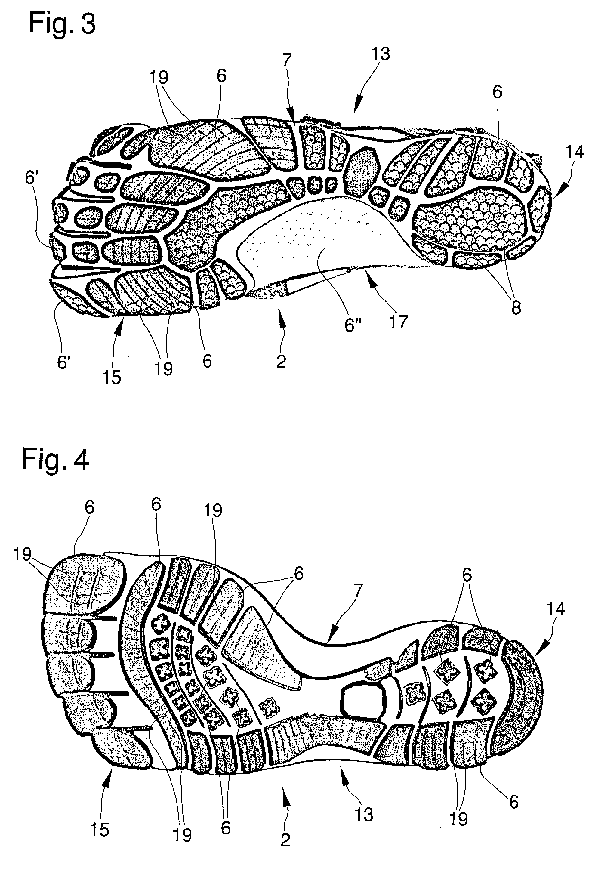 High foot mobility shoe