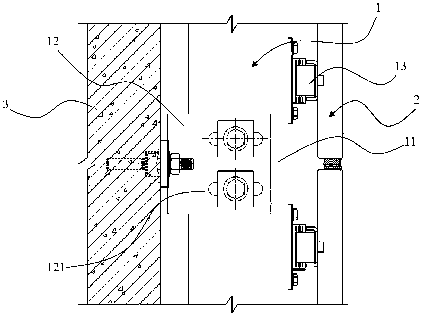 Structure for mounting stone and method for mounting stone