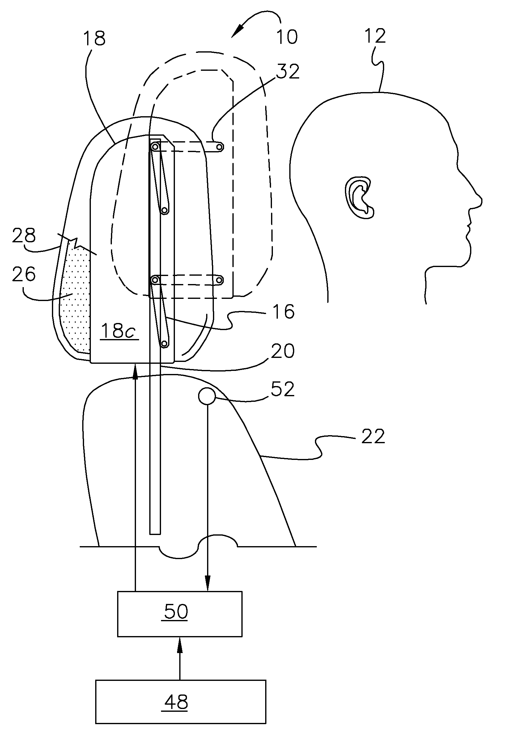 Active head restraint utilizing solenoid activation and bar linkage transmission