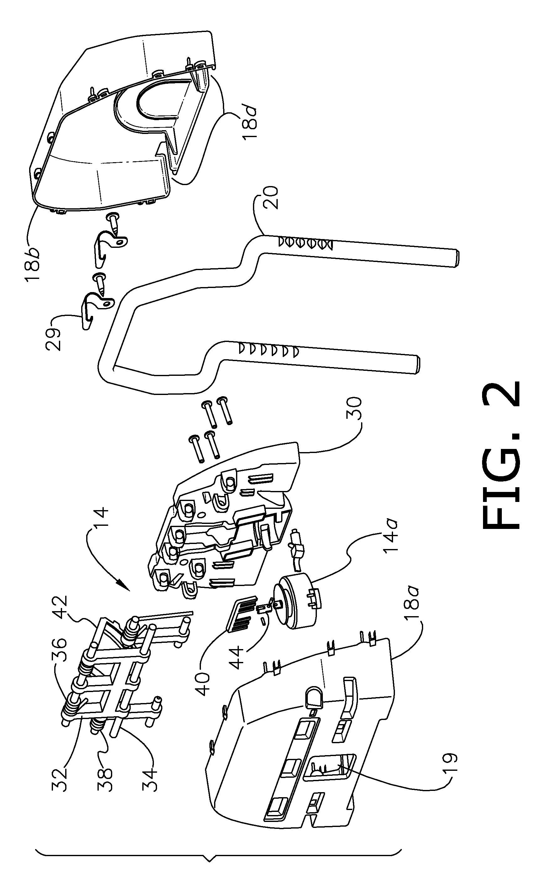 Active head restraint utilizing solenoid activation and bar linkage transmission