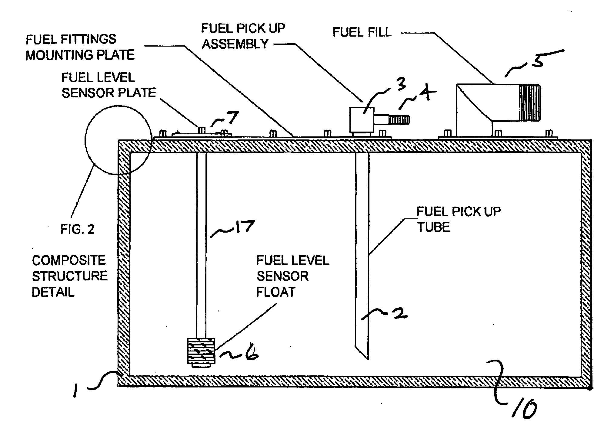 Fabricated composite fuel tank