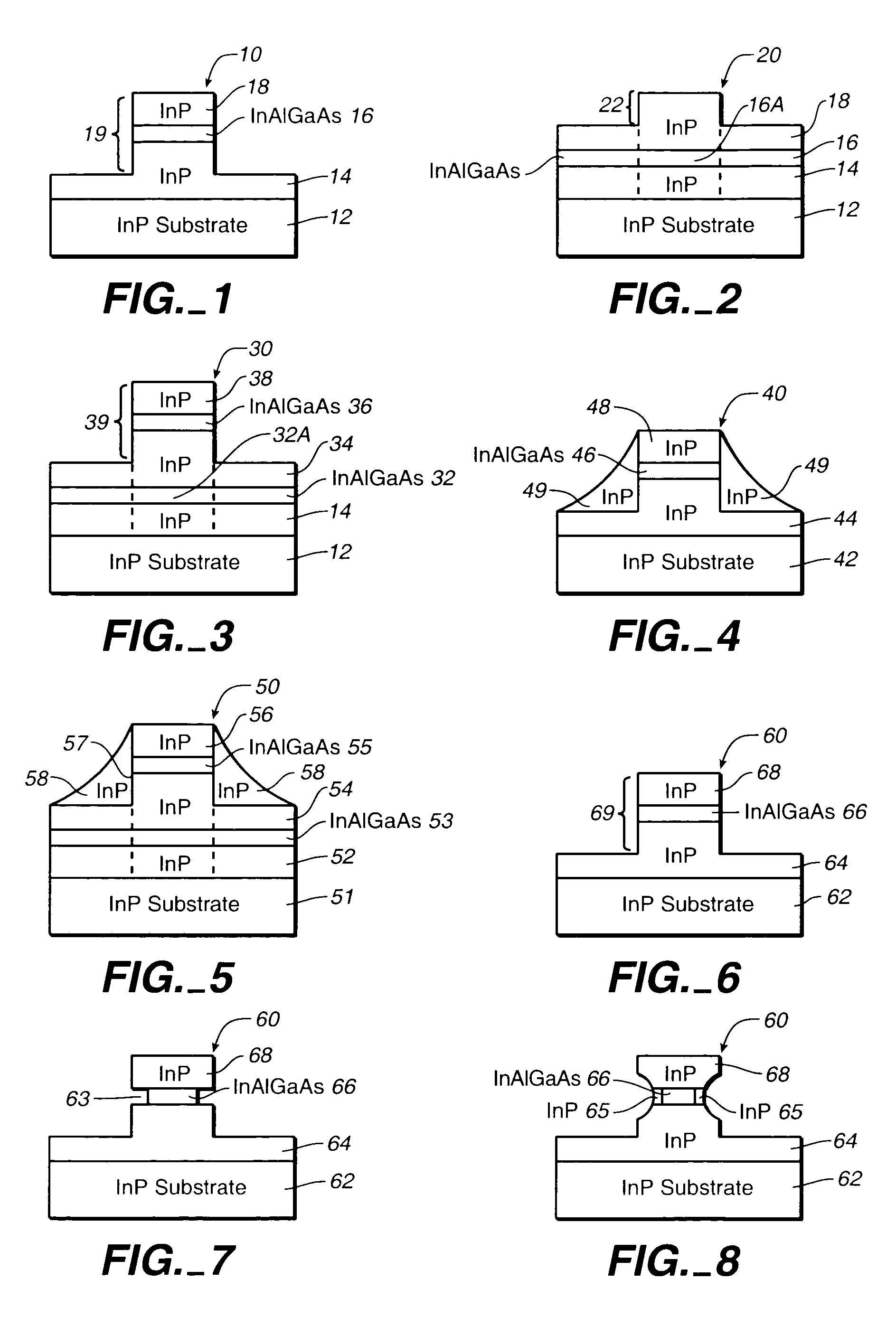 InP-based photonic integrated circuits with Al-containing waveguide cores and InP-based array waveguide gratings (AWGs) and avalanche photodiodes (APDs) and other optical components containing an InAlGaAs waveguide core