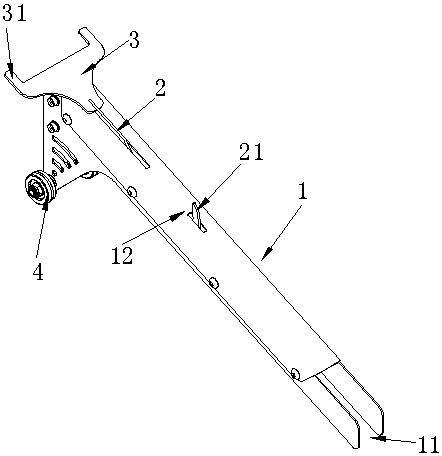 Vertical descending delivery frame device of conveying system