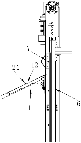 Vertical descending delivery frame device of conveying system